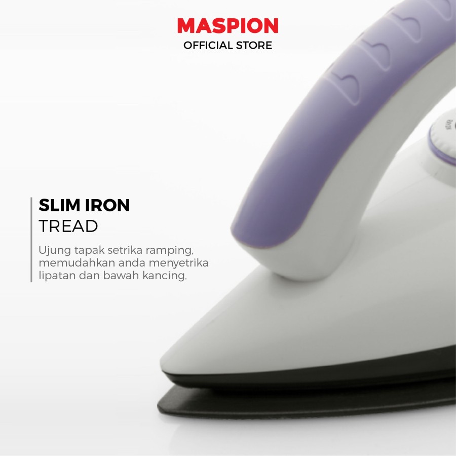 Maspion Setrika Listrik Putih Biru - HA-340 | HA340